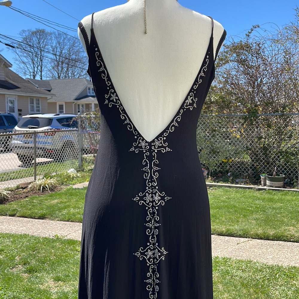 Morgan & Co. Black Low Cut Back Dress formal stretchy